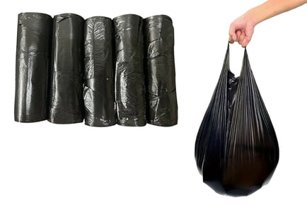 Heavy-Duty Leak-Proof Trash Bags - 100, 200, or 400 Pieces