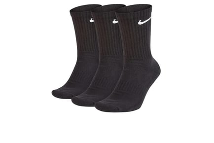 Pack of 3 Nike Lightweight Crew Socks - Black or White!