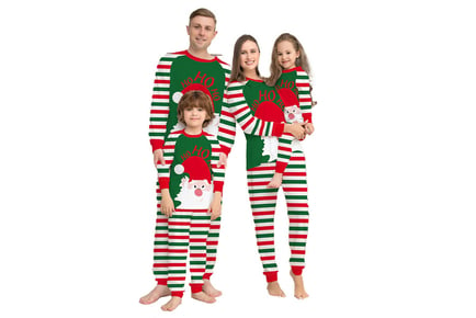 Family Matching Christmas Pyjamas Set - Santa Stripe Print!