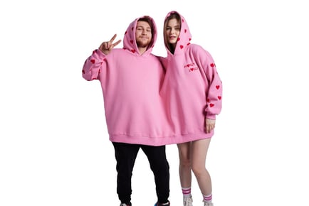 Couples' Pink Hoodie Sweatshirt