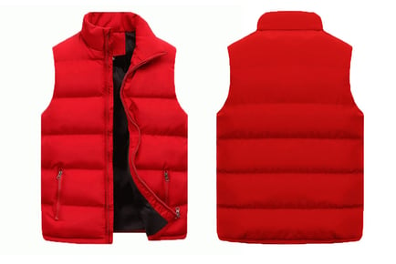 Men's Solid Colour Winter Gilet - 7 Sizes & 4 Colours