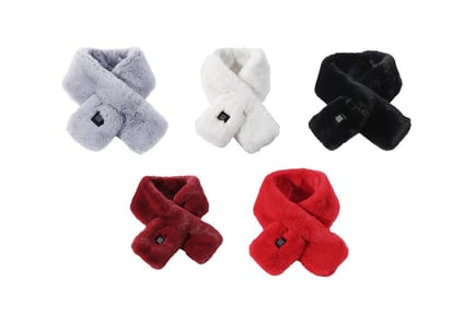 Faux Fur Soft USB Heated Scarf - 5 Colours