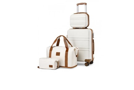 4-Piece Suitcase Set with Toiletry Bag and Vanity Case!