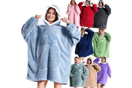 Wearable Oversized Fleece Blanket Hoodie - 9 Colours