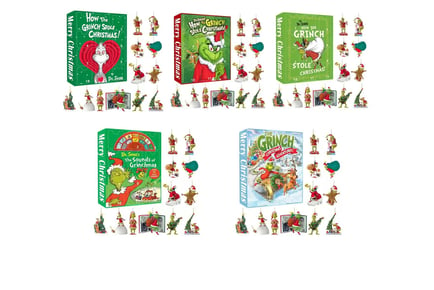 Grinch Inspired Christmas Decoration Advent Calendar - 4 Options