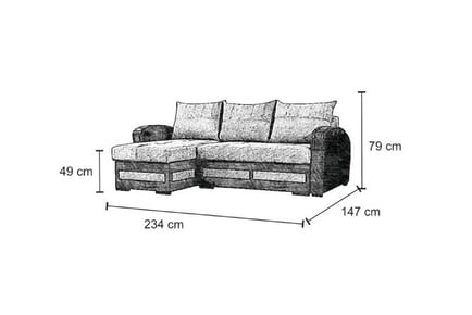 Fabric Halifax L-Shaped Corner Sofa