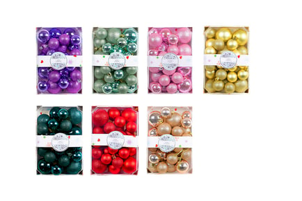 26 Piece Christmas Bauble Ornament Set- 7 Colours!