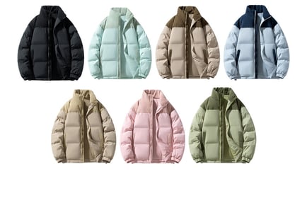 Women's Winter Puffer Jacket - 6 Sizes, 7 Colours