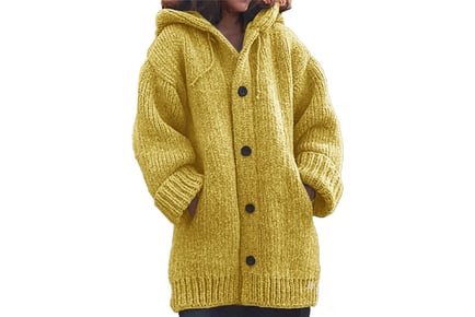 Women's Oversized Knitted Winter Coat - 8 Sizes & 9 Colours