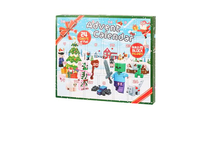 Minecraft Inspired Christmas Advent Calendar - White