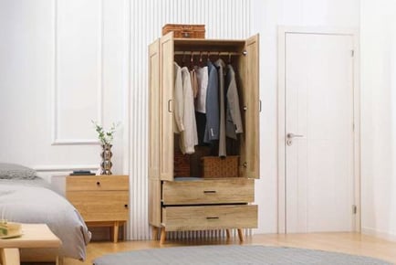 2 Door Wardrobe with 2 Drawers