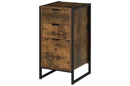 3-Tier Industrial Chest of Drawers