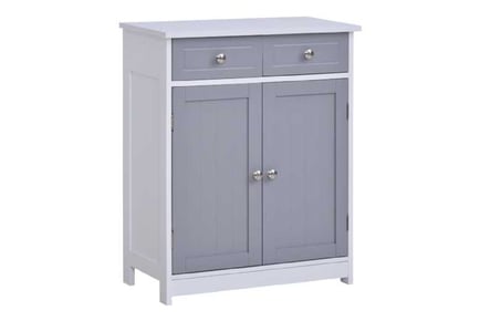 kleankin MDF 2-Drawer Bathroom Cabinet