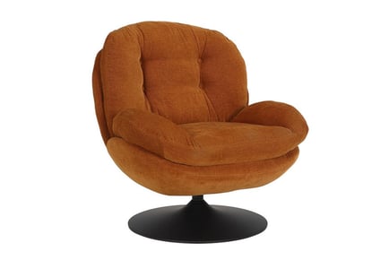 Plush Swivel Leisure Chair - Orange, Blue or Grey