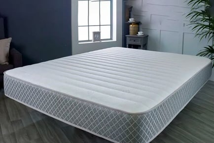 Memory foam Hybrid Sprung Mattress with Grey Border - 5 Sizes