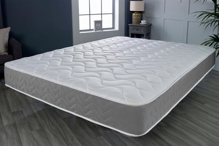 Grey Memory Foam Hybrid Sprung Cooling Mattress - 5 Sizes