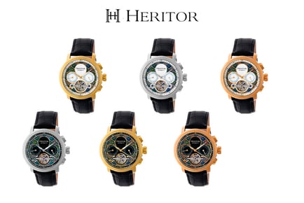 Heritor Aura Luxury Automatic Movement Watch - 6 Styles