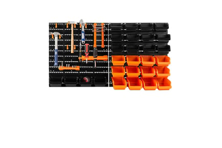 44pc Pegboard Shelf Tool Organiser