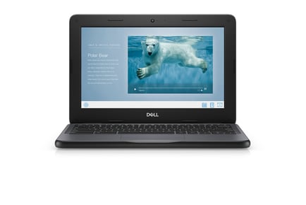 Black Dell Chromebook 11 3100 4GB/32GB - Black, Dual USB-C