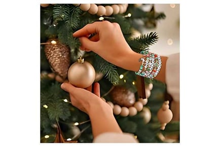 6Pcs Cute Letter Christmas Bracelets