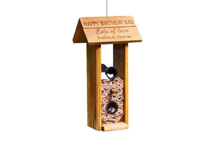 Personalised Hanging Long Seed Bird Feeder!