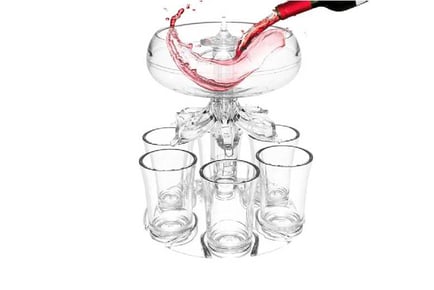 Drink Shot Dispenser with 6 Shot Glasses