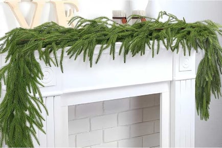 Xmas Artificial Norfolk Pine Garland