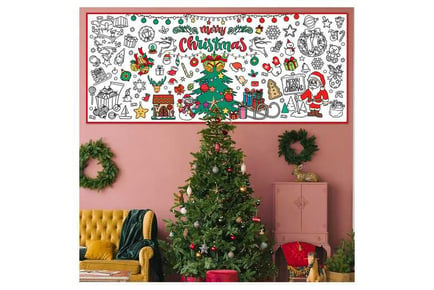 Kids DIY Coloring Xmas Tablecloth