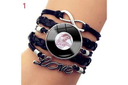 Taylor Swift Record Design Leather Bracelet - 19 Options