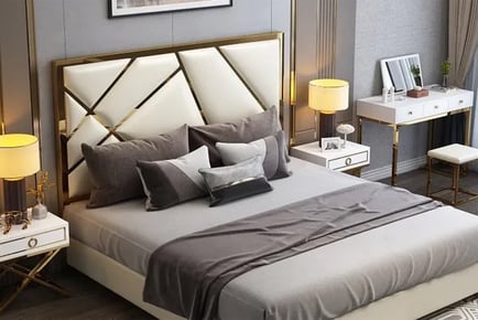 Iconic Gold Line Plush Bed Frame - 5 Options