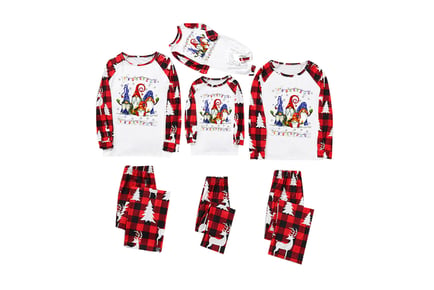 Gonk Plaid Christmas Family Pajama Bundle Set - 4 Sizes!