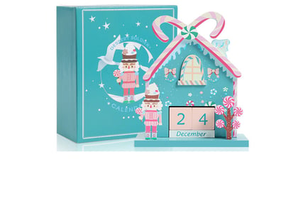 Wooden Christmas Countdown Calendar - Pink or Green