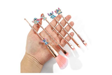 Stitch Inspired 5Pcs Makeup Brushes Set