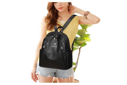 Women's PU Leather Travel Backpack