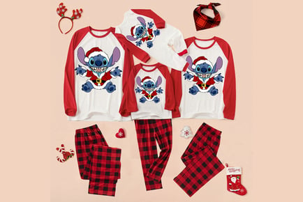 Stitch Inspired Christmas Family Pyjama Sets - 5 Styles