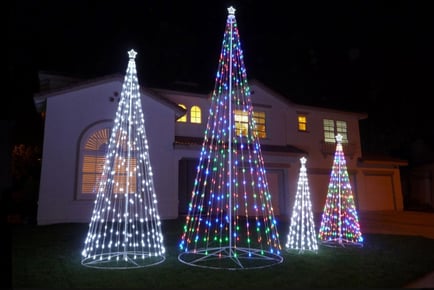 Giant Outdoor Metal LED Christmas Tree - 4 Sizes!