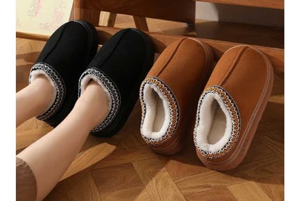 Pair of Ugg Inspired Cosy Flat Slippers