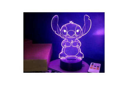 Stitch Inspired Acrylic 3D Night Light