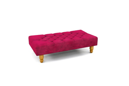 Extra Large Chesterfield Rectangular Footstool - 9 Colours