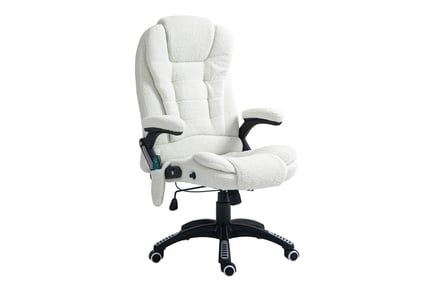 Vinsetto Boucle Six-Point Massaging and Heating Office Chair