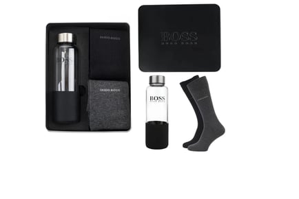 Hugo Boss Gift Set Socks & Water Bottle