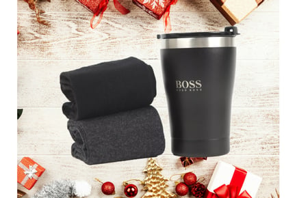 Hugo Boss Gift Set Socks & Thermal Mug