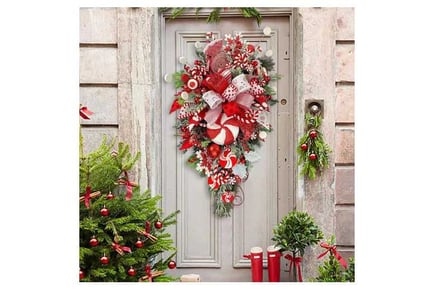 30x6x50cm Xmas Wreath Hanging Decor