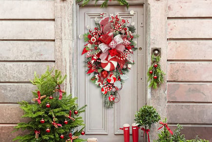 30x6x50cm Xmas Wreath Hanging Decor