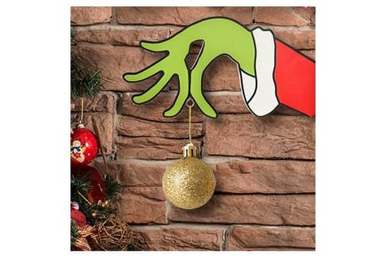 Xmas Grinch Hand Door Wall Hanging Sign