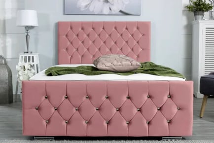 Oasis Plush Velvet Frame Bed - 4 Colours & 5 Sizes!