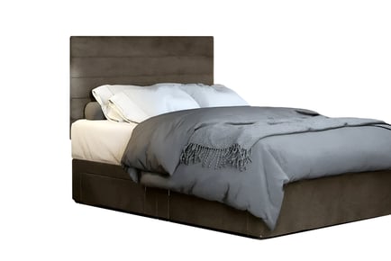 Charcoal Divan Bed Frame & Mattress - 6 Sizes & Drawer Options!