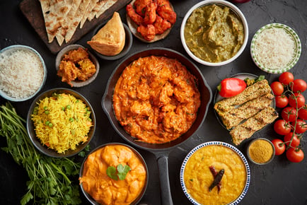 3-Course Indian Dinner with a Glass of Prosecco for 2 in Cardiff