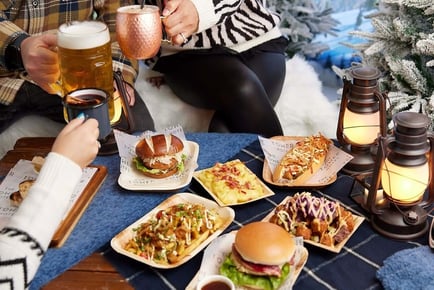 4* Tower Vicinity Alpine Lodge - Festive Burger & Winter Drinks For 2 On The River Thames - Tower Bridge