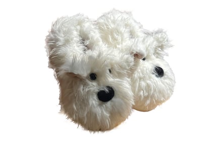 Women's Cosy Dog Slippers - 3 Sizes & 2 Colours